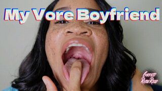 My Vore Boyfriend- Voress Rosie Reed's Is Fed Employees By Her Boyfriend Who Loves Seeing Her Eat Little Men- Ebony Vore Mouth Fetish- 1080p HD