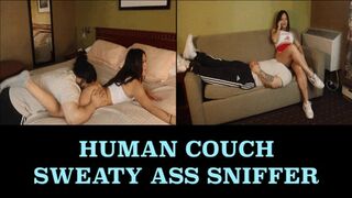 Goddess Jordyn - Human Couch Sweaty Ass Sniffer - {SD}