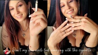 Clips 4 Sale - I Love How My New Nails Look with this All White Cigarette