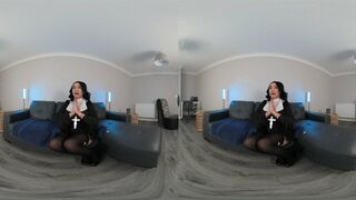 Clips 4 Sale - 3D - Anal Dildo Fuck Nun - VR180 Stereoscopic