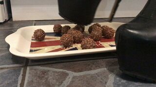 Clips 4 Sale - knee high boots crush balls - chocolate