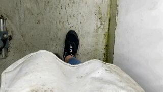 WET SNEAKERS FUNGUS FEET IN FLOODED OFFICE - MP4 Mobile Version