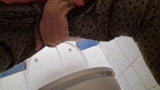 Small public toilet big pee and farts 1080HD