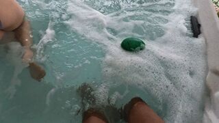 Clips 4 Sale - Giantesses Wives in Hot Tub with Teeny Husband POV V1