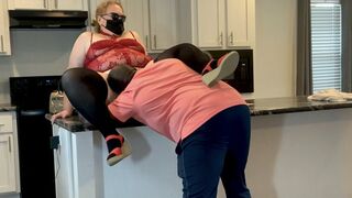 Clips 4 Sale - Hot Horny SSBBW Blonde Milf Realtor Flirts With Renter Client & Gets Doggystyle Creampie In Pussy, Black Cumming Inside