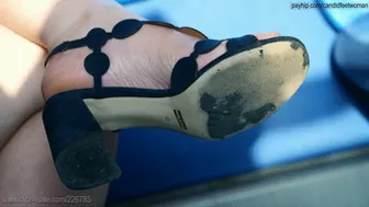 Clips 4 Sale - Candid Foot Fetish Large Feet With Sandals, Nice Close-Up To Admire