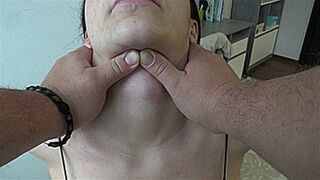 finger pressure on the neck