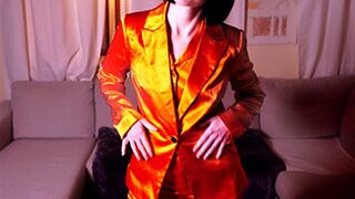 Clips 4 Sale - My super sexy orange satin suit JOI [mp4]