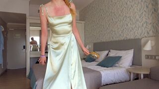 Clips 4 Sale - Brushing My Hair in Satin Gown 4K