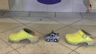 Clips 4 Sale - Small Car Under Hard Wooden Clogs