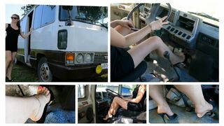 Clips 4 Sale - EXCLUSIVE PREMIERE: Emily revs very hard old Toyota bus