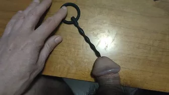 Clips 4 Sale - Urethral insertion with a small penis plug all the way in