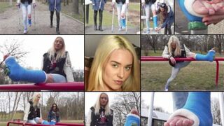 Barbie SLWC Casted Gymnastics in the Park with Foot Play & Cast Talk (in HD 1920X1080)