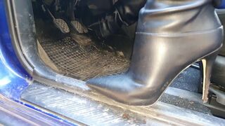 Clips 4 Sale - Fast Crazy Revving Mazda in Guess Leather High Heels