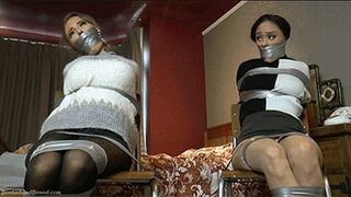 Clips 4 Sale - Tamara & Emma in: Incident at MidSeason Lodge: ChairBound Sleuth Hostages Gallantly Battle Their Bonds Hidden from View! (HD)