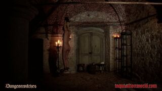 Clips 4 Sale - A witch is dangling over small flames