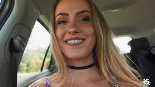 Hot Blonde Babe Masturbates In Her Car