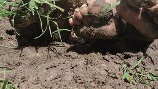 Clips 4 Sale - Goddess Samariel and Mistress Long Toenails foot fight in the mud