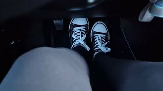 Clips 4 Sale - Driving and playing with pedals in Sneakers All Stars 4K