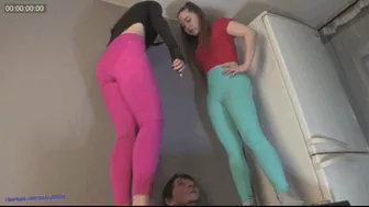 Clips 4 Sale - 0021RB POV [Camer 2] Goddess Bertie And Rebecca Slave Is Immobilized And Helpless, Catch Our Saliva [4K]