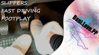 Clips 4 Sale - playfull flooring barefoot in slippers | pedal pumping