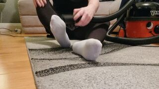 Clips 4 Sale - My ankle socks and nylon tights got vacuumed!