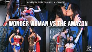 Clips 4 Sale - Wonder Woman Vs The Amazon, Lesbian Cosplay with bondage and orgasm with Anastasia Pierce and Angela Sommers