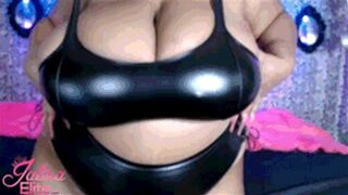 Clips 4 Sale - Black Leather Body Tease and Sloppy BJ CS (MP4 Version)