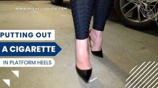 Clips 4 Sale - PUTTING OUT A CIGARETTE IN STILETTO HEELS
