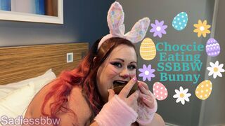Clips 4 Sale - 1080P Chocolate Eating Topless Ssbbw Bunny Sadie Martins: Easter Part 1