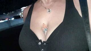 Avi Giantess finds a tiny man and gives him a late nite bouncy boob smothering cleavage ride avi