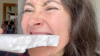 Clips 4 Sale - biting the styrofoam cover
