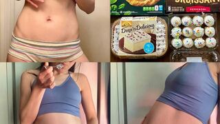 Clips 4 Sale - Back again! Let's cum together as I stuff my belly until I'm about to pop!
