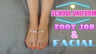 School Uniform Toe Sucking & Footjob with Facial (1080 mp4)