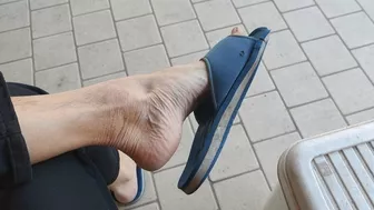 Clips 4 Sale - Dropping, Dangling And Shoeplay With Worn Out Slippers