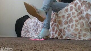 Clips 4 Sale - Toe Tapping on FAKE worms in Clear Shoes