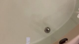 Clips 4 Sale - Carissa in Overall shorts and Keds in the bathtub--masturbation and orgasm fun!