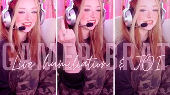 Clips 4 Sale - Gamer Brat - Humiliating Live JOI & Ruin