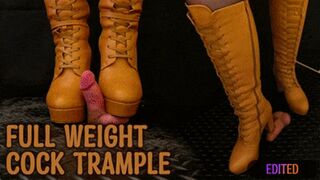 Clips 4 Sale - Full Weight Cock CBT Trample in Leather Brown Boots with TamyStarly - (Edited Version) - Ballbusting, Bootjob, CBT, Heeljob, Femdom, Shoejob, Ball Stomping, Foot Fetish Domination, Footjob, Cock Board, Crush, Trampling