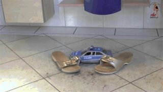 Clips 4 Sale - Stable toy car under wooden flats