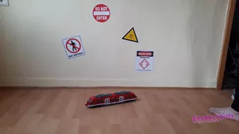 Clips 4 Sale - Sneaker-Girl Darleen - Toy Train Crush Barfeet