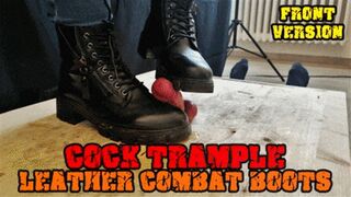 Crushing his Cock in Combat Boots Black Leather - CBT Bootjob with TamyStarly - (Front Version) - Heeljob, Ballbusting, Femdom, Shoejob, Ball Stomping, Foot Fetish Domination, Footjob, Cock Board, Crush