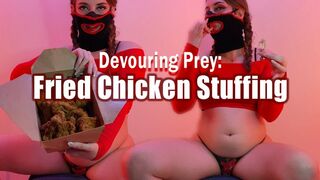 Devouring Prey: Fried Chicken Belly Stuffing WMV
