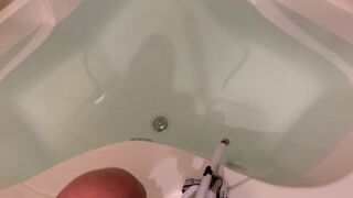 New White Snorkel and Mask underwater masturbation--another Bathtub Chronicles