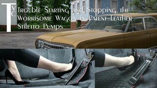 Clips 4 Sale - Starting and Stopping the Worrisome Wagon in Patent Leather Stilettos Pumps (mp4 1080p)