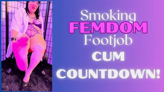 Clips 4 Sale - Smoking Femdom FOOTJOB cum countdown! (SHORT)