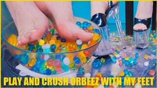 Clips 4 Sale - 4K Play and crush orbeez with my feet