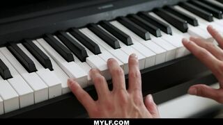 Student is Crazy about his Mature Piano Teacher