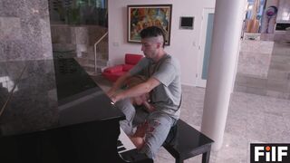 Horny Stepson Gets Mom to Fuck him during his Piano Practice