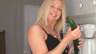 My Dirty Hobby - EXTREME HUGE CUCUMBER for a fit and Sexy German MILF! Gape!